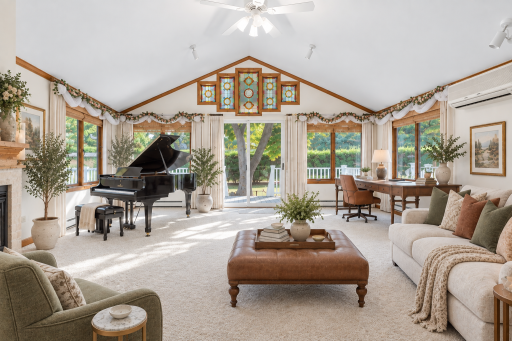 Virtually staged with more options for use of this space