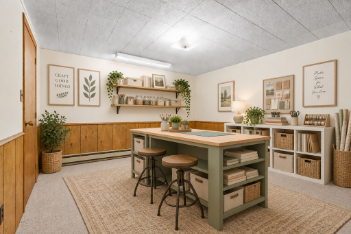 Virtually staged - this would be perfect for your hobby and crafting room!