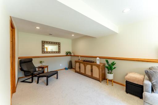 This flex space works for a home theater or work out area.