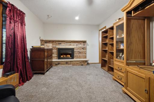 Primary bedroom with fireplace