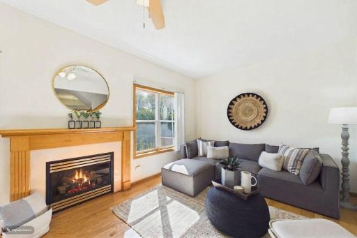 Cozy up this fall with gas burning fireplace.