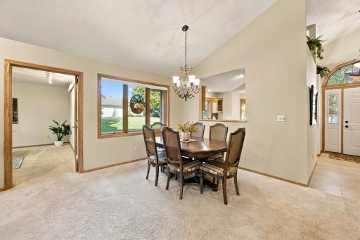 Dining/living room with kitchen pass through