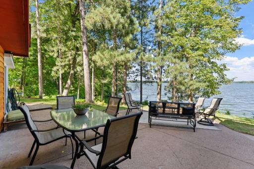 Plenty of room to relax, dine, and enjoy the lake from the waterside patio.