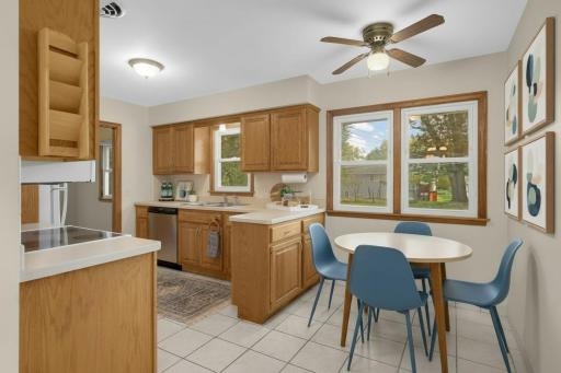 The eating kitchen is a perfect place to enjoy your morning coffee.