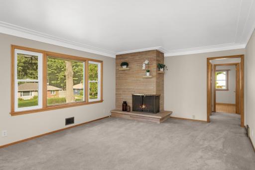 The ceiling details throughout the living room add that little extra special touch.