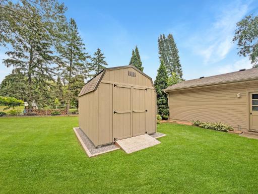 Storage shed for your yard tools or anything else you might need in the back yard.