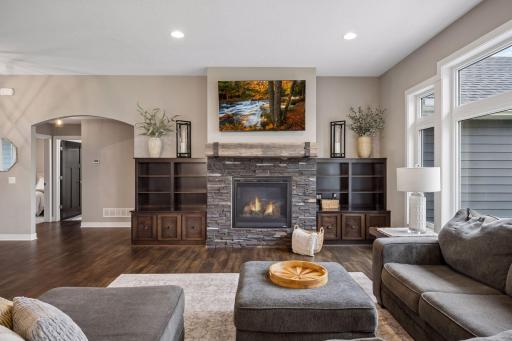 Living Room with cozy gas fireplace