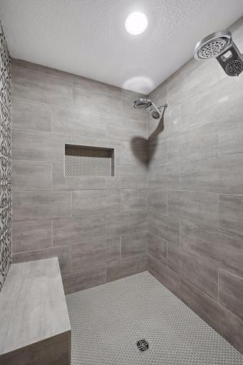 Primary Bedroom Shower with Dual Showerheads