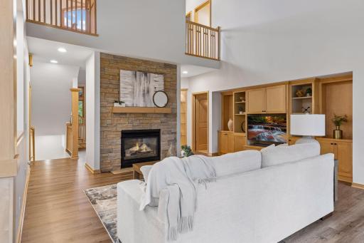 Soaring ceilings, expansive windows and functional floorplan provide great main level living.
