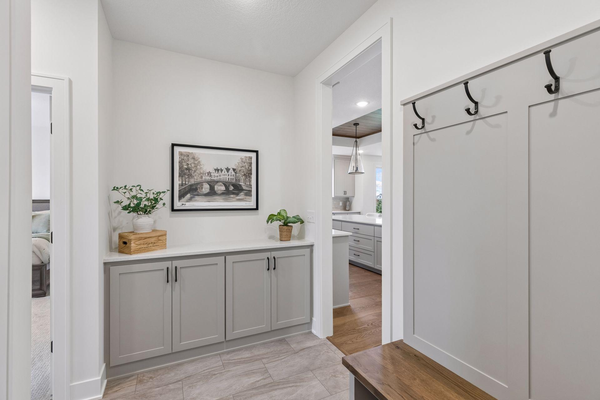 Convenient mudroom off the garage