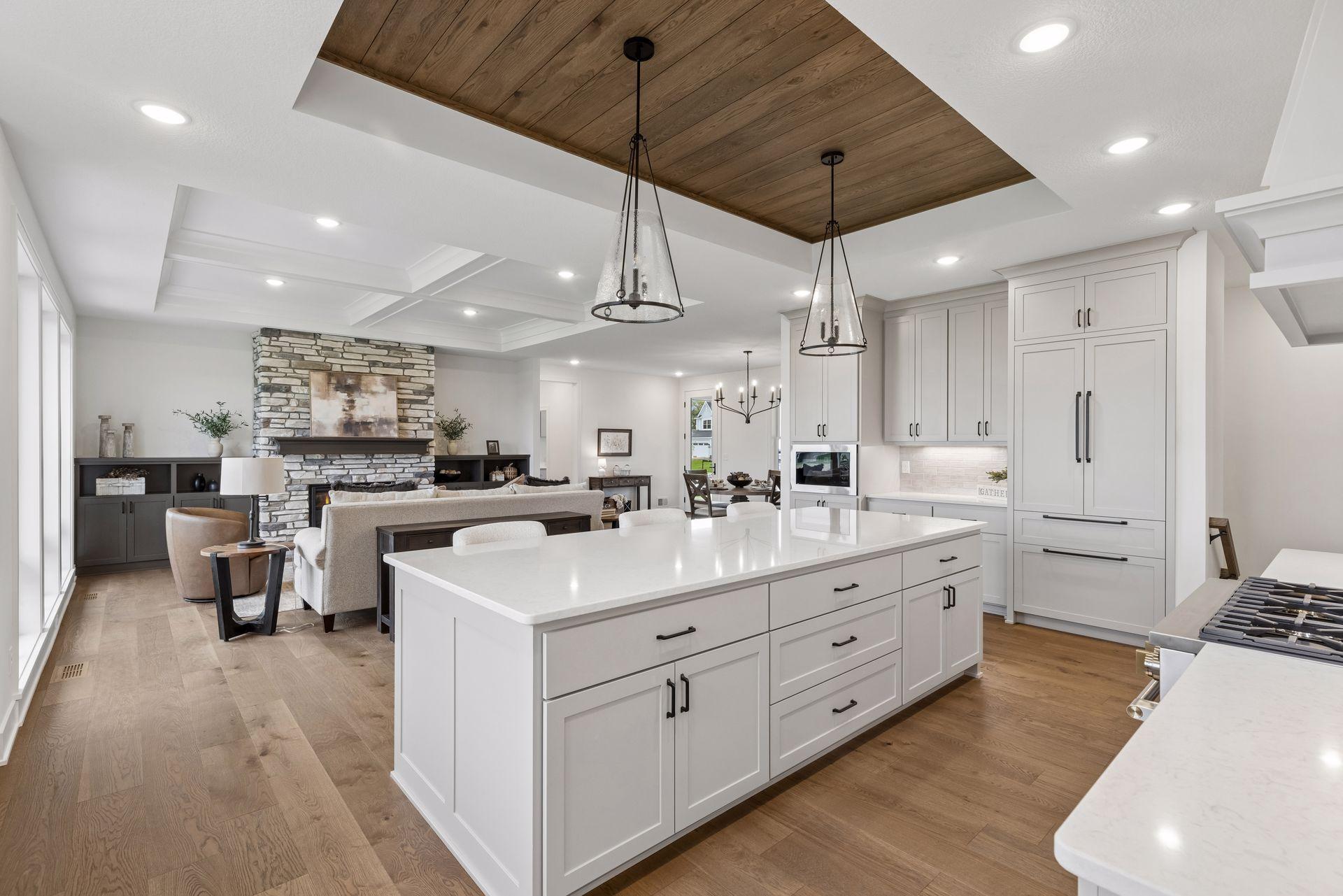 Modern lighting and finishes throughout the home