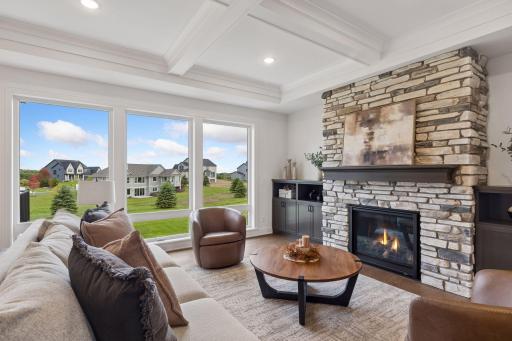 Beautiful tray ceilings add character to the space