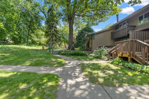 Inviting front entry with green space out your front door