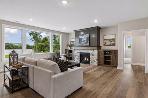 Lower level great room is perfect for entertaining