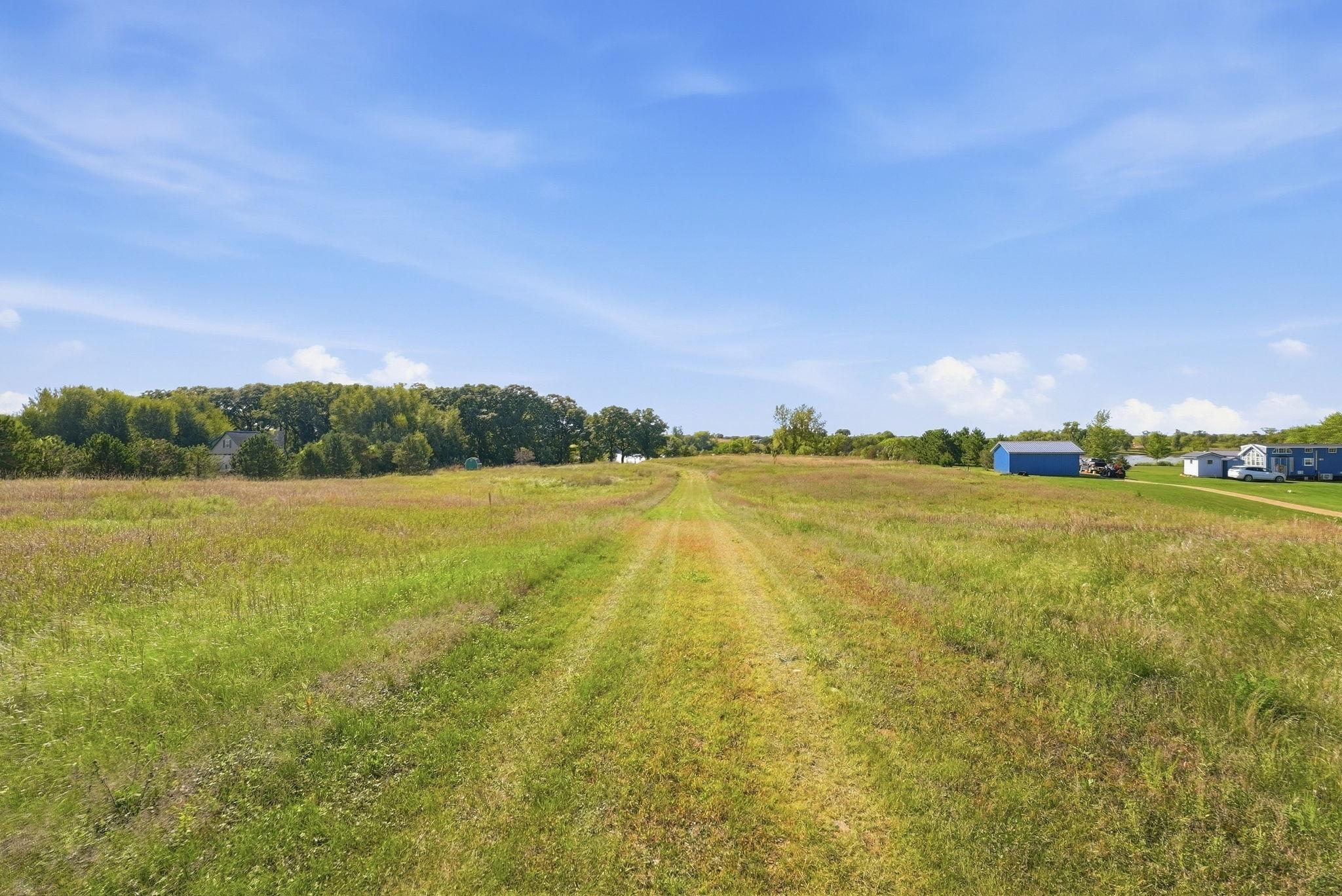 Mowed trail lending access to walk the full 5 acres.