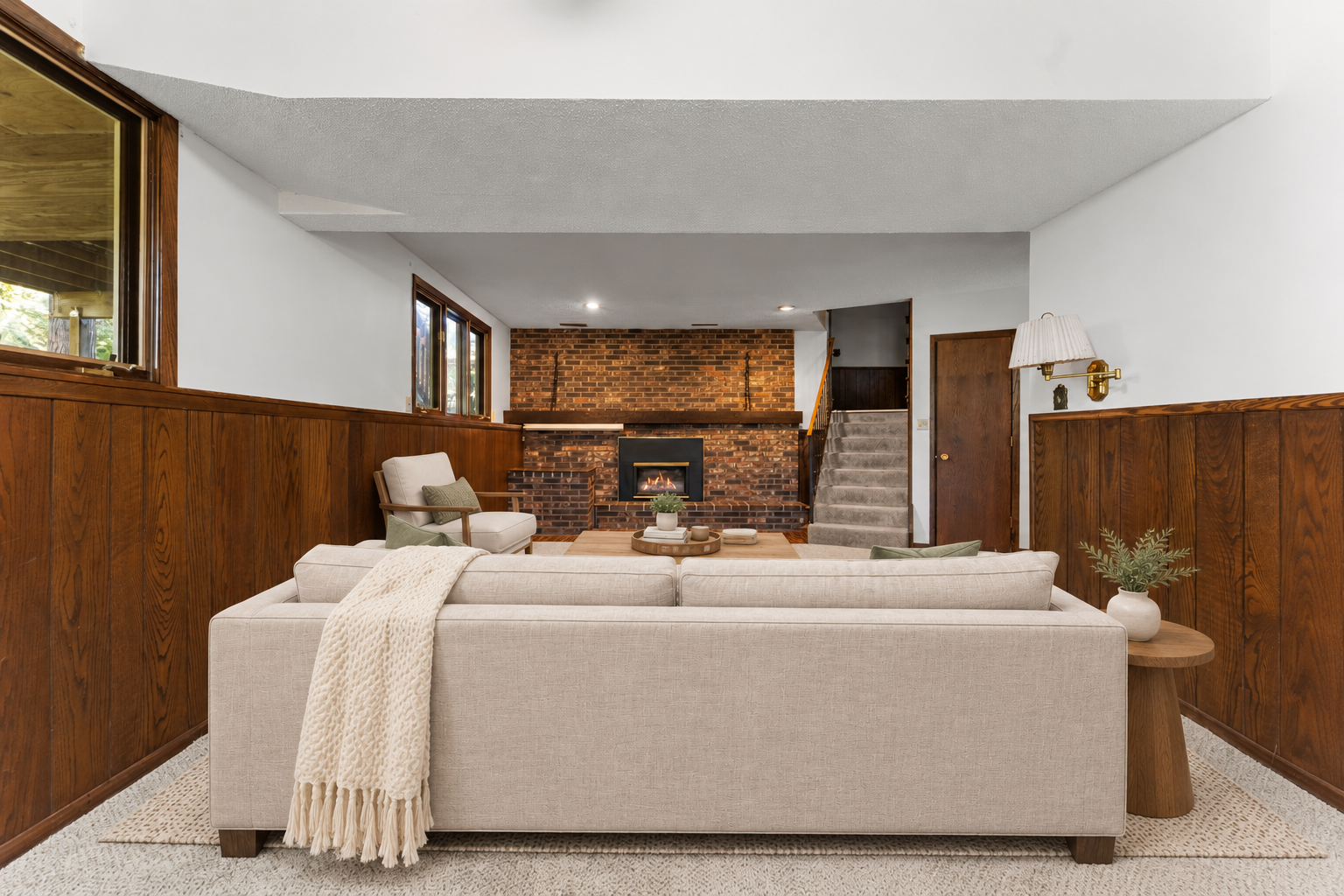 Family Room Virtually Staged for Inspiration