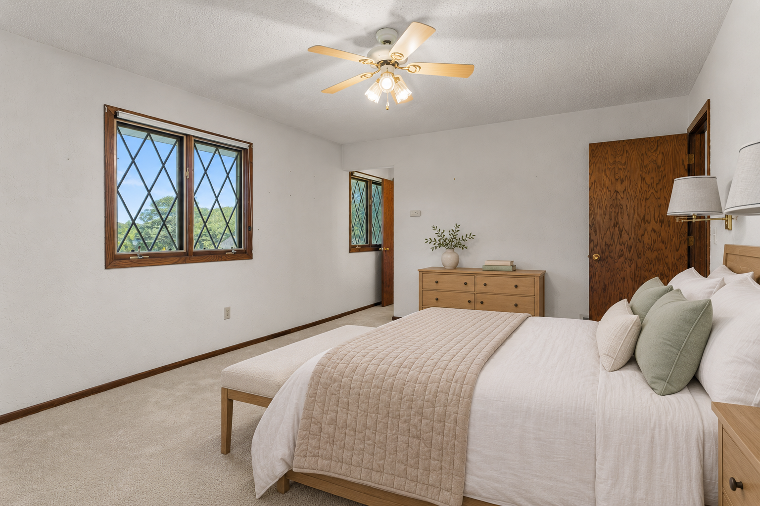 Primary Bedroom Virtually Staged for Inspiration