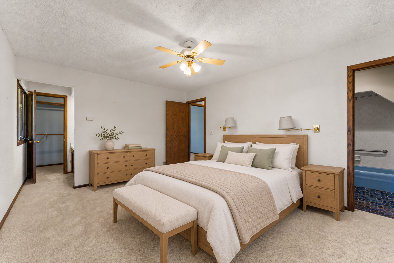 Primary Bedroom Virtually Staged for Inspiration