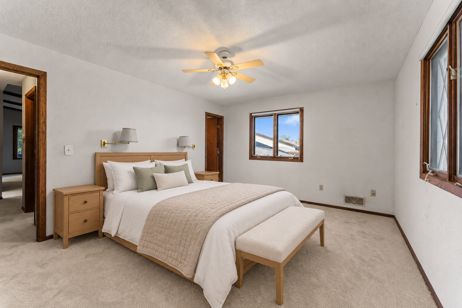 Primary Bedroom Virtually Staged for Inspiration
