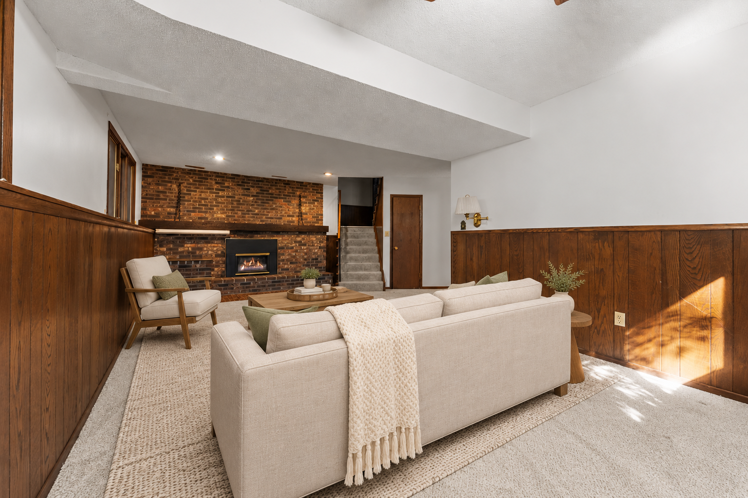Family Room Virtually Staged for Inspiration