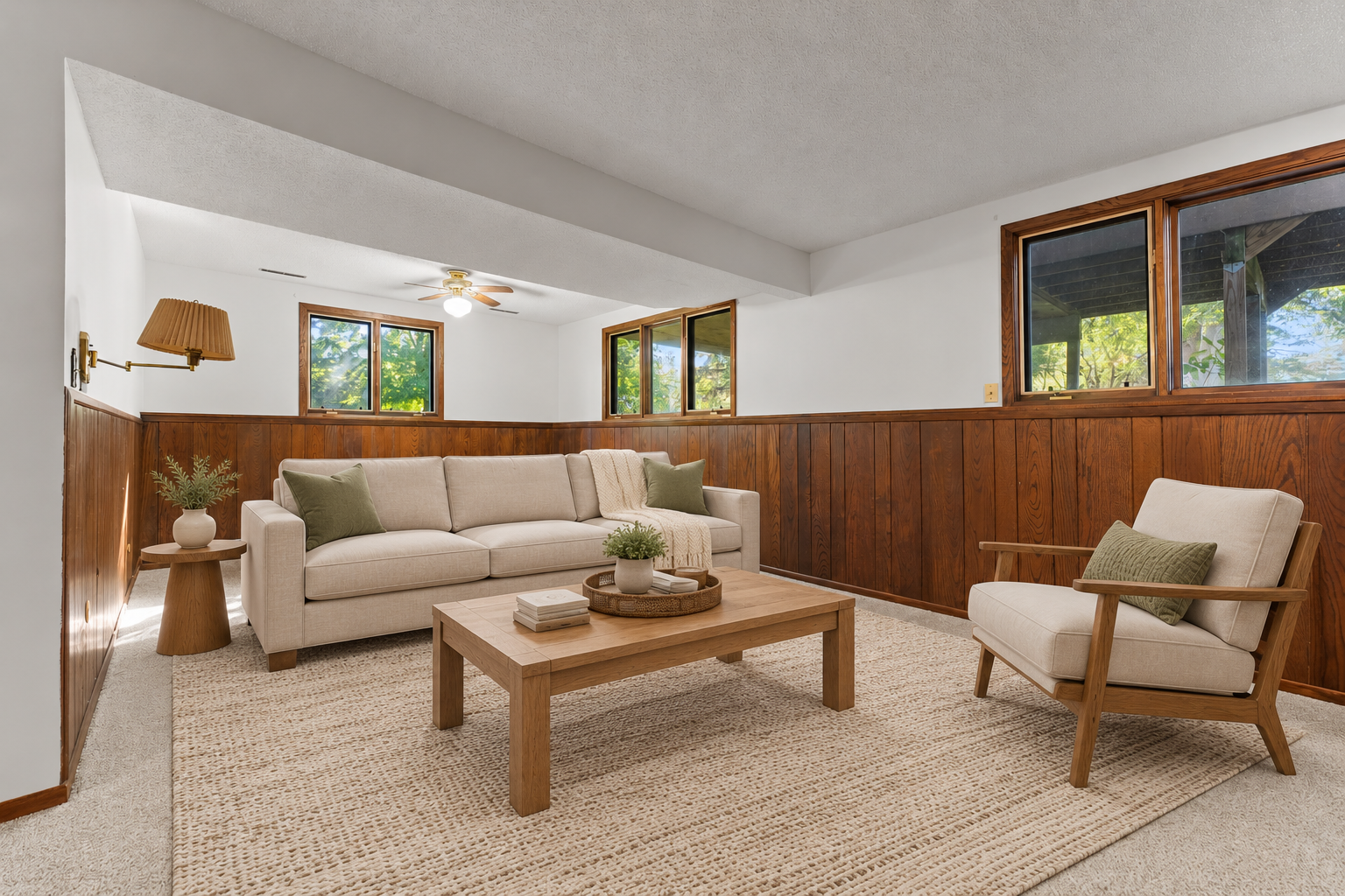 Family Room Virtually Staged for Inspiration