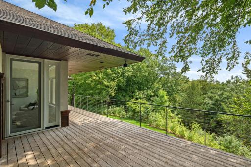Large deck off Living Room and Primary Suite