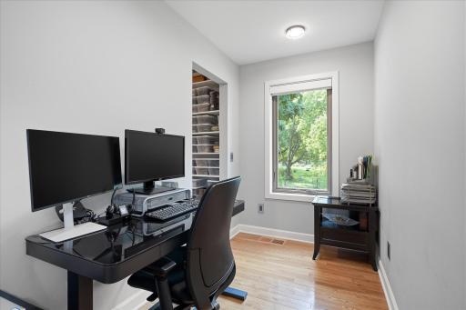Work from home with office located adjacent to bedroom and walk-in closet