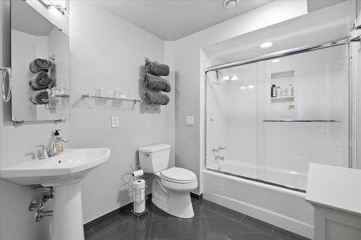 Updated lower level full bath
