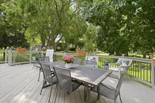 Another view of deck overlooking back yard