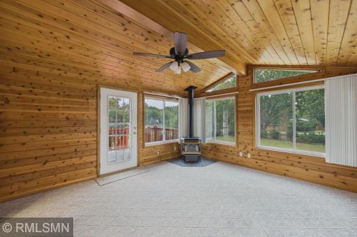 3 Season porch with Gas fireplace