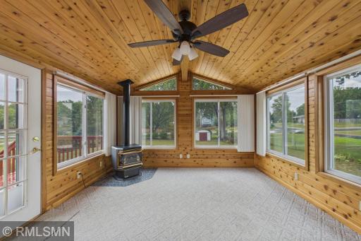 3 Season porch with Gas fireplace 3rd view