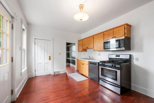 Updated kitchen in the 3-bedroom unit. Oven has been replaced since photos were taken.
