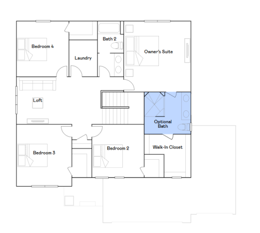 Lewis upper level floorplan
