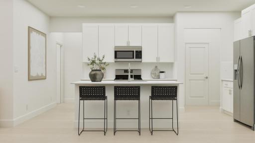 (All the following photos are an interior rendering of the home, actual finishes may vary.)