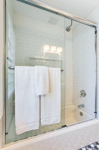 Newly designed bath with glass Shower Doors