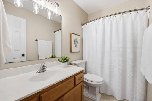 Full upper-level bath conveniently located near three additional bedrooms