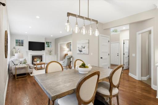 Informal dining area at the heart of the home—perfect for everyday meals & entertaining