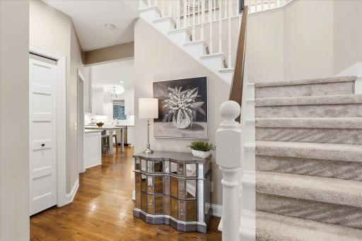 Light-filled two-story foyer creates a beautiful welcome