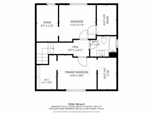 Upper level floor plan