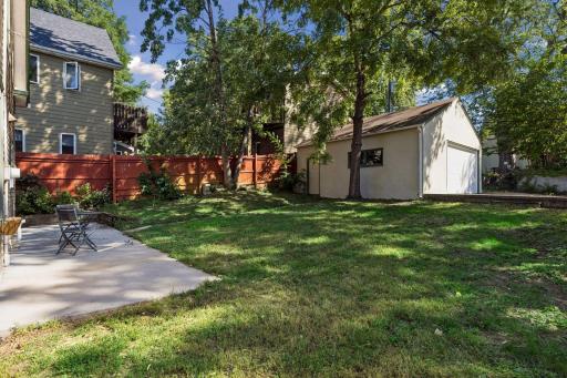 Backyard green space for garden