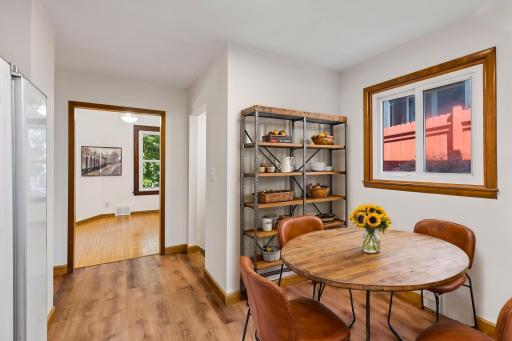 Kitchen with eat-in area - virtually staged