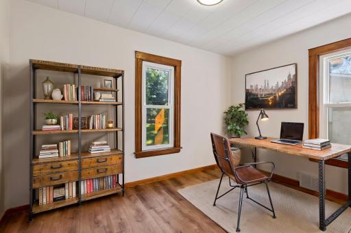 Main floor office or bedroom - Virtually staged
