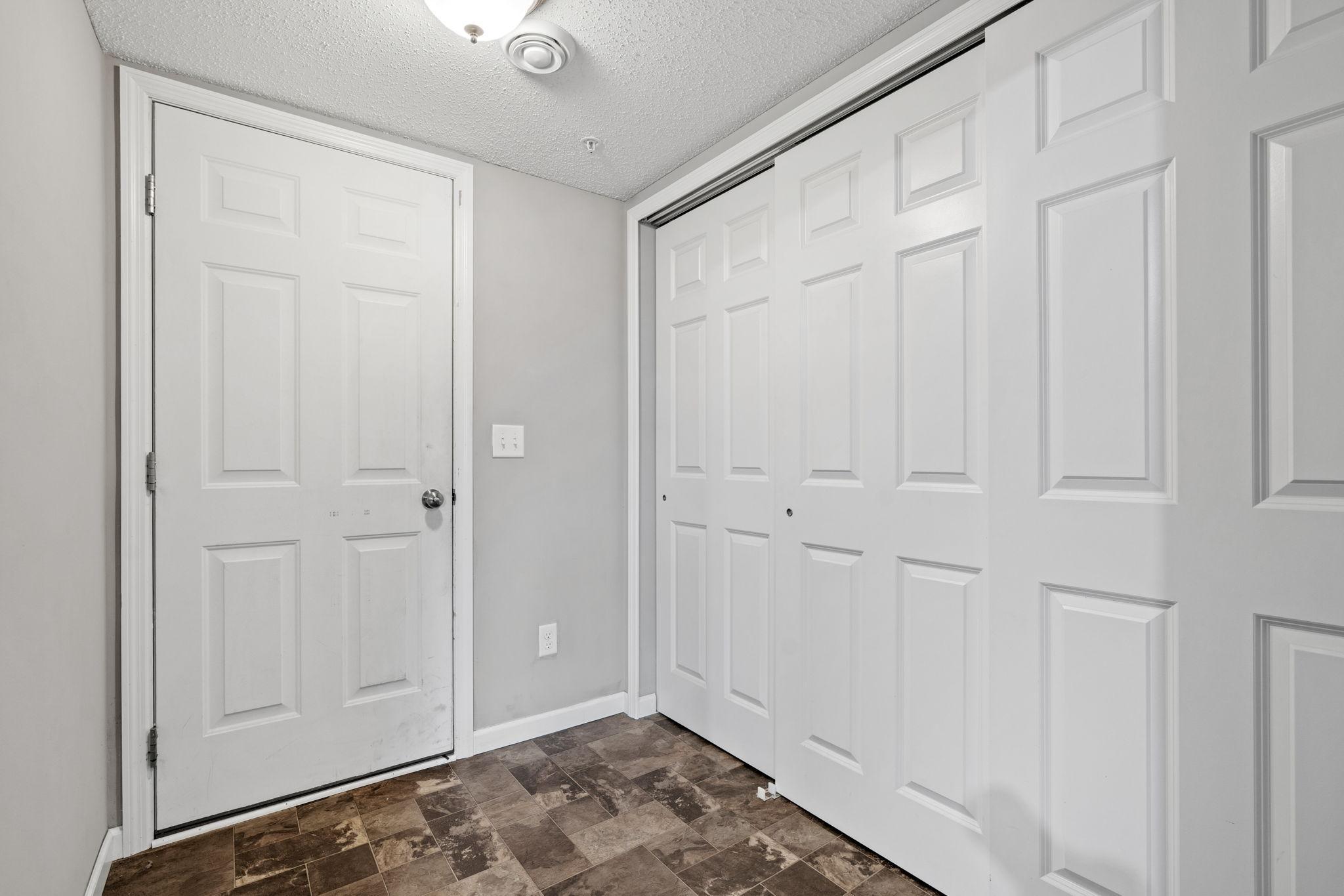 The mudroom off the garage