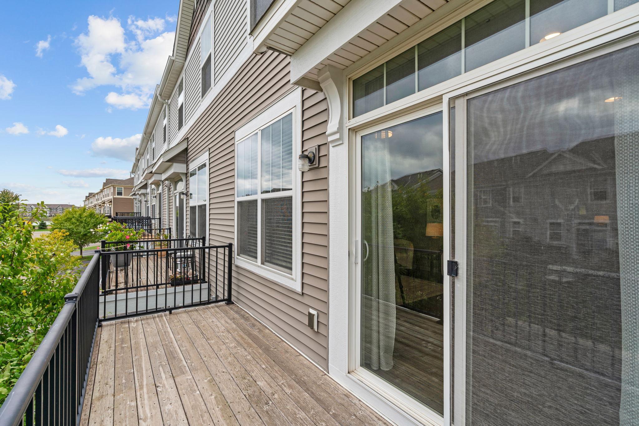 Deck will be stained prior to close, note the electrical outlet for your convenience holiday light or charging devices will enjoying the outdoors