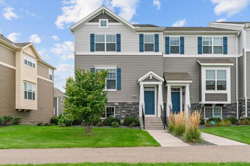 The exterior features stone, architectural shake and pillars. The exterior (not the windows, or front door) is HOA maintained