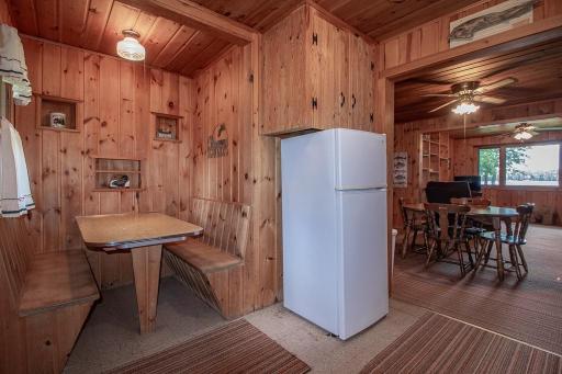 To the left side upon entering is this cool built in breakfast nook!