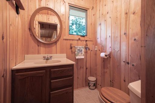 1/2 bath in cabin.