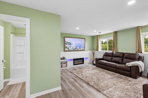 Second fireplace in lower-level is a nice touch