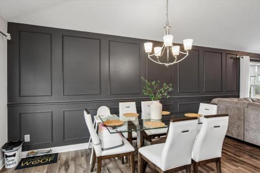 The modern wood paneling adds an elevated style to the space