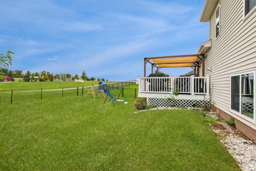 Plenty of backyard space